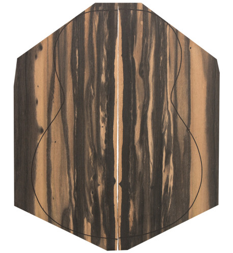 AA Exotic African Ebony Back  (550x200x4 mm)x2