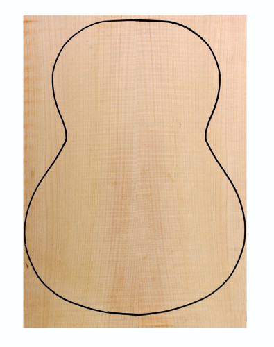 Fond Contreplaqué Érable Ondé 0,6 mm + Sycomore Guitare Classique
(550x400x2,2/2,4mm.)x2