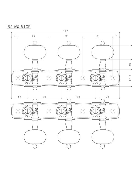 Clavijero Gotoh 35G510P-P