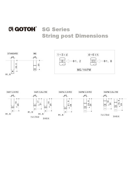Gotoh SG381 / 01 blanco