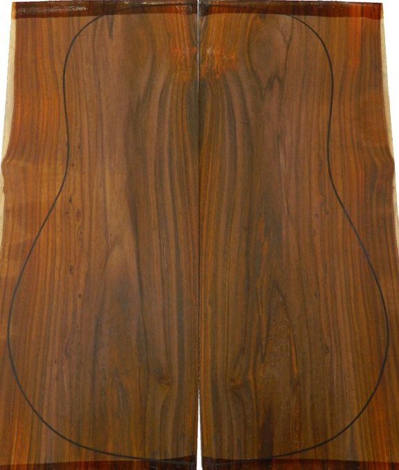 Pinhole Cocobolo Backs (550x215x4,5 mm) (CITES) 2