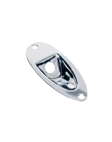 Chrome recessed jack plate