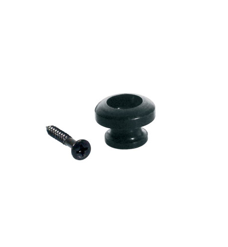 Spherical black strap buttons
