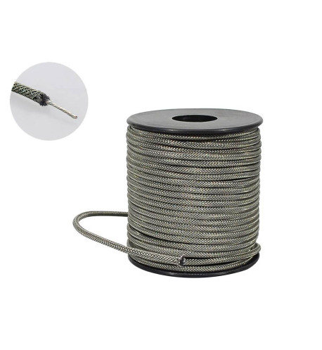 50 feet U.S.A. made shielded waxed cotton braided push back wire