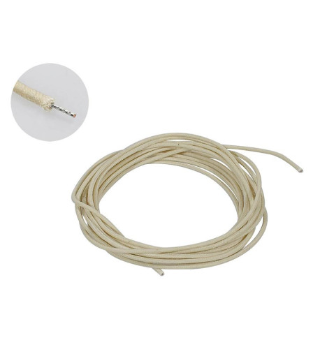 10 Feet White U S A Made Waxed Cotton Braided Push Back Wire