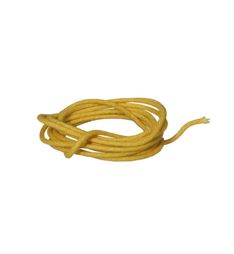 1 m yellow cloth covered wire