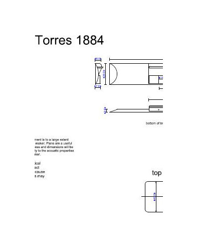 Antonio de Torres 1884 Classic Guitar Plan