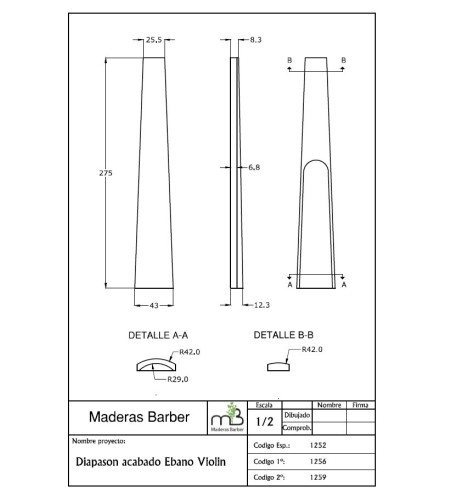 diagrama de partes del arco de violin