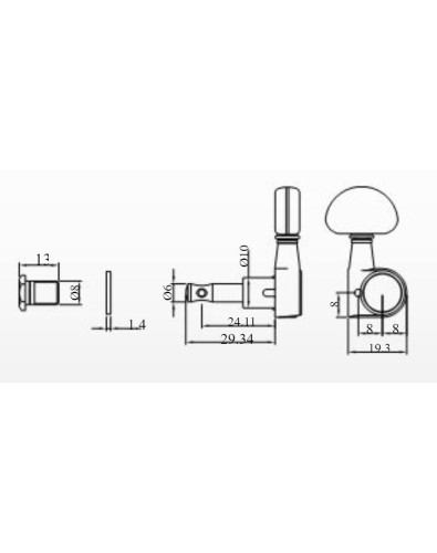 Clavijero Ping Well RM - 1042C-2  3+3 2