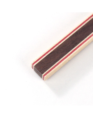 White Red White - Indian Rosewood - White Red White Back Strip