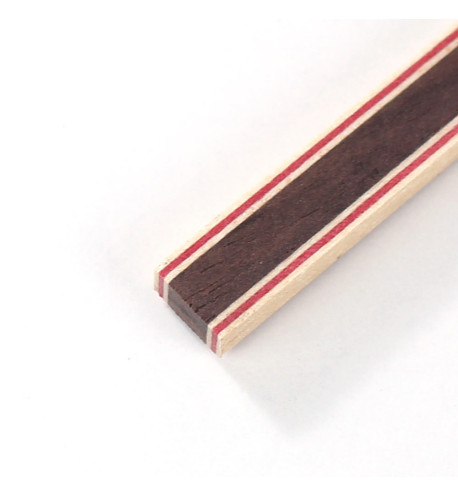 White Red White - Indian Rosewood - White Red White Back Strip