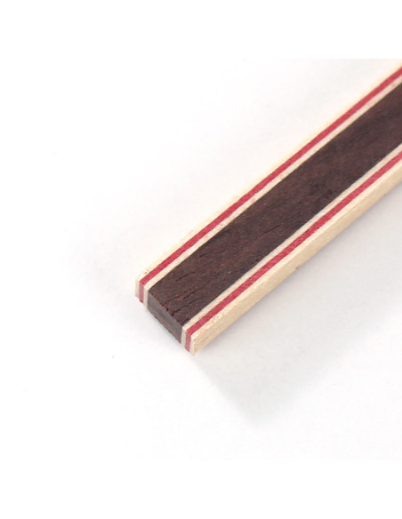 White Red White - Indian Rosewood - White Red White Back Strip