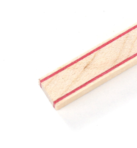 Back Strip White Red - Maple - White Red